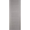 Saturn Tubular Stainless Steel Sliding Track & Vancouver Light Grey Double Door - Prefinished