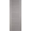 Saturn Tubular Stainless Steel Sliding Track & Vancouver Light Grey Double Door - Prefinished