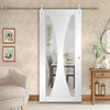 Saturn Tubular Stainless Steel Sliding Track & Verona Door - Clear Glass - White Primed