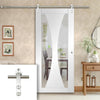 Saturn Tubular Stainless Steel Sliding Track & Verona Door - Clear Glass - White Primed