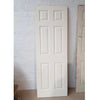OUTLET - Colonial White Fire Door, 6 Panel Door - 1/2 Hour Rated - White Primed - Scuffed