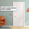 OUTLET - Victorian 4 Panel Door - Woodgrained Surfaces - White Primed - Spotty Dirty Marks - Paint Grade