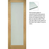 Saturn Tubular Stainless Steel Sliding Track & Walden Oak Door - Frosted Glass - Unfinished