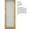 Saturn Tubular Stainless Steel Sliding Track & Walden Oak Double Door - Frosted Glass - Unfinished
