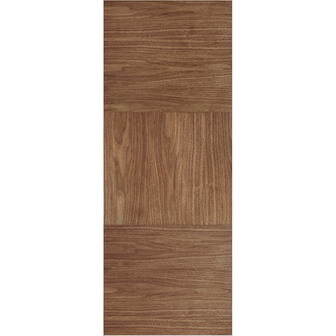 Single Sliding Door & Wall Track - Tres Walnut Flush Door - Prefinished