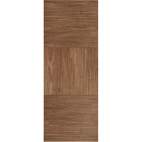 Single Sliding Door & Wall Track - Tres Walnut Flush Door - Prefinished
