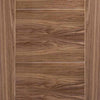 Bespoke Vancouver Walnut 5P Flush Double Frameless Pocket Door Detail - Prefinished