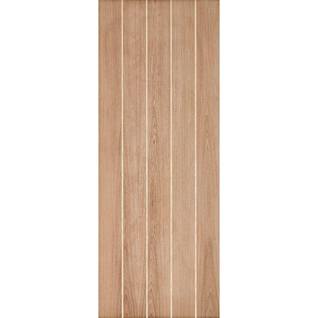 Minimalist Wardrobe Door & Frame Kit - Three Wexford Oak Panel Doors - Unfinished