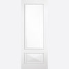 knightsbridge 1 pane 1 panel door raised mouldings clear bevelled glass white primed