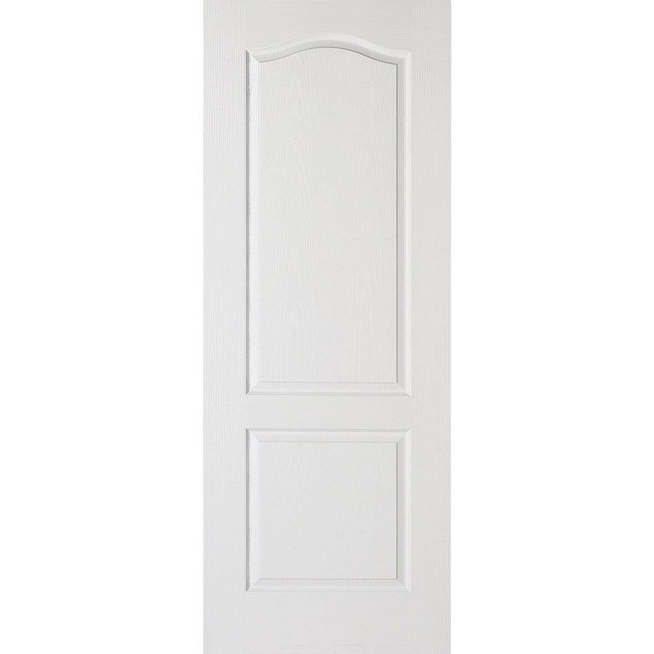 textured classical 2 panel door white primed