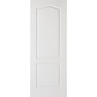 White Fire Door, Textured Classical 2 Panel Door - 1/2 Hour Rated - White Primed