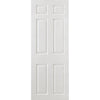 White Fire Door, Smooth 6 Panel Door - 1/2 Hour Rated - White Primed
