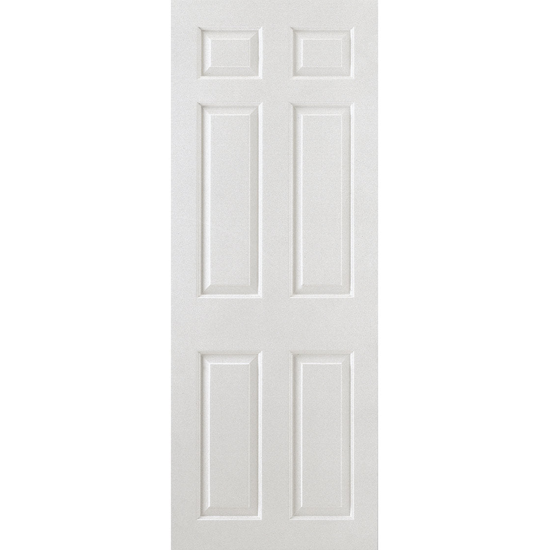 White Fire Door, Smooth 6 Panel Door - 1/2 Hour Rated - White Primed