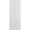 White Fire Door, Smooth 6 Panel Door - 1/2 Hour Rated - White Primed