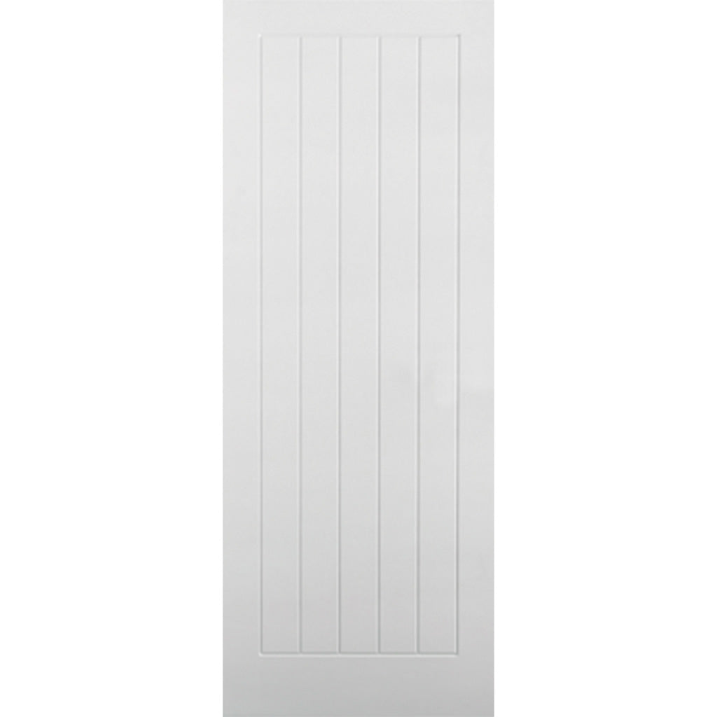 Textured Vertical 5 Panel Evokit Pocket Fire Door Detail - 30 Minute Fire Rated