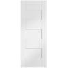 Perugia White Panel Staffetta Twin Telescopic Pocket Doors - Prefinished