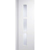Sierra Blanco Absolute Evokit Single Pocket Door Details - Frosted Glass - White Painted