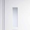 Sierra Blanco Absolute Evokit Single Pocket Door Details - Frosted Glass - White Painted