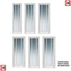 Worcester 3 Pane Single Evokit Pocket Door - Clear Glass - Primed