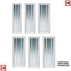 Worcester 3 Pane Double Evokit Pocket Doors - Clear Glass - Primed