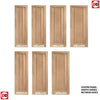 Worcester Oak 3 Panel Double Evokit Pocket Doors