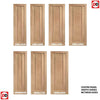 Worcester Oak 3 Panel Double Evokit Pocket Doors - Prefinished