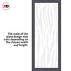 Eco-Urban Artisan Single Evokit Pocket Door - Zebra Animal Print 6mm Obscure Glass - Obscure Printed Design - Colour & Size Options
