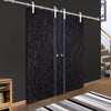 Saturn Tubular Stainless Steel Sliding Track & Zanzibar Ash Grey Double Door - Prefinished