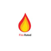 Fire rating icon in red and yellow