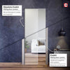 Geometric Zoom 8mm Clear Glass - Obscure Printed Design - Single Absolute Pocket Door