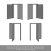 Room Divider - Handmade Eco-Urban® Brooklyn Door DD6308F - Frosted Glass - Premium Primed - Colour & Size Options