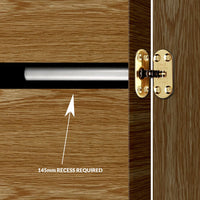 A45R Door Closer Chain Spring with Radius Forend - 3 Finishes