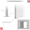 Single Sliding Door & Track - Regency 4 Panel Oak Door - Prefinished