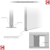 Double Sliding Door & Straight Antique Rust Track - Belize Oak Door - Prefinished