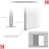 Single Sliding Door & Track - Tres Walnut Flush Door - Prefinished