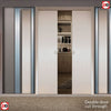 Vancouver Chocolate Grey Internal Double Evokit Pocket Door Detail - Prefinished