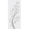 Single Glass Sliding Door - Solaris Tubular Stainless Steel Sliding Track & Blooming Tree 8mm Obscure Glass - Obscure Printed Design