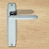 Art Deco ADR012 Lever Latch Door Handles on Backplate - 2 Finishes