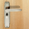 Art Deco ADR013 Bathroom Backplate Lever Lock Door Handles - 2 Finishes