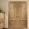 Bespoke Andria Oak 2 Panel Door Pair - Raised Mouldings