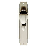 Art Deco ADR023 Bathroom Backplate Knob Lock Door Handles - 2 Finishes