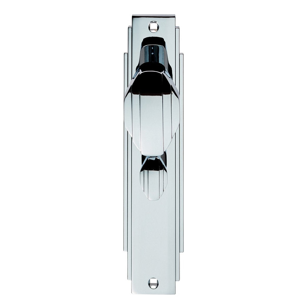 Art Deco ADR023 Bathroom Backplate Knob Lock Door Handles - 2 Finishes