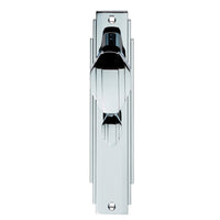 Art Deco ADR023 Bathroom Backplate Knob Lock Door Handles - 2 Finishes