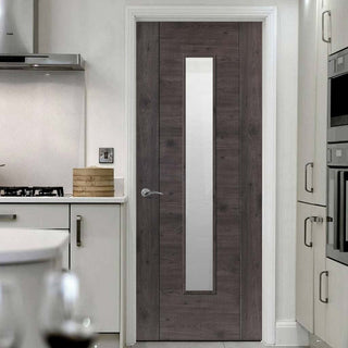 Image: Modern interior grey door