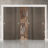 Bespoke Chocolate Grey Alcaraz Door - 4 Door Wardrobe and Frame Kit - Prefinished