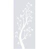 Single Glass Sliding Door - Blooming Tree 8mm Clear Glass - Obscure Printed Design with Elegant Track