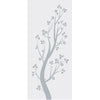 Single Glass Sliding Door - Blooming Tree 8mm Obscure Glass - Clear Printed Design with Elegant Track