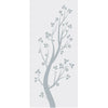 Blooming Tree  8mm Obscure Glass - Clear Printed Design - Single Evokit Glass Pocket Door