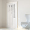 Alexander Lightly Grained Internal PVC Door - Tay Style Sandblasted Glass