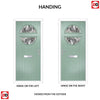 Cottage Style Alfetta 2 Composite Front Door Set with Abstract Glass - Shown in Chartwell Green